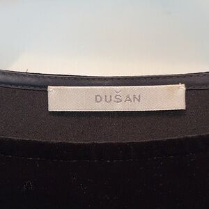 Dusan designer Elegant Black Velvet oversized Dress XL